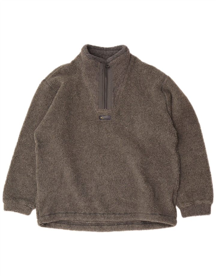 Maglione in pile da uomo Invicta con zip e collo XL in poliestere grigio