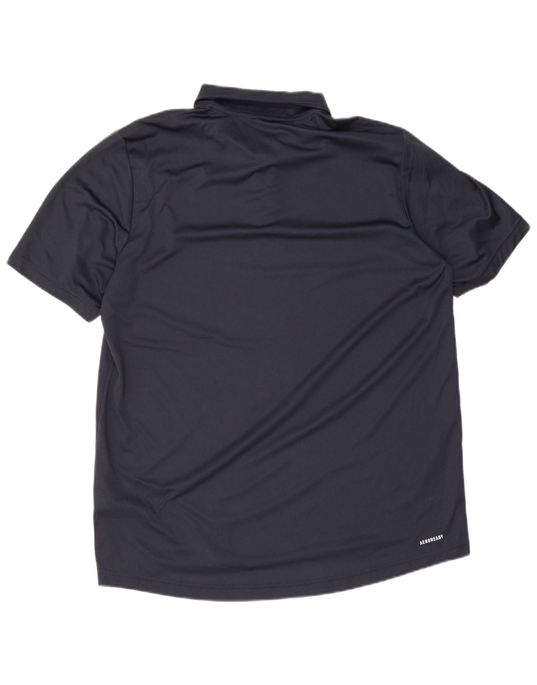 Polo Adidas Aeroready da uomo grande in poliestere blu navy