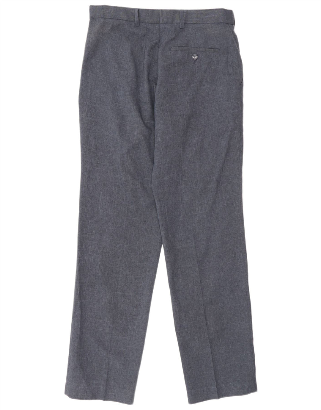 Pantaloni da abito vestibilità regolare Marks & Spencer da uomo W32 L33 poliestere blu navy