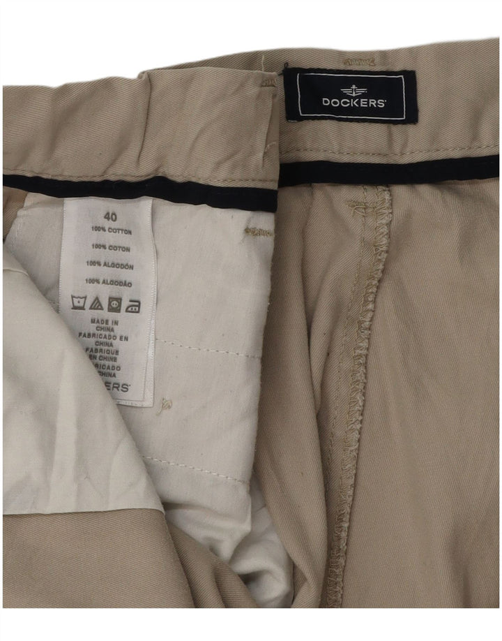 Pantaloncini chino da uomo Dockers W40 XL in cotone grigio