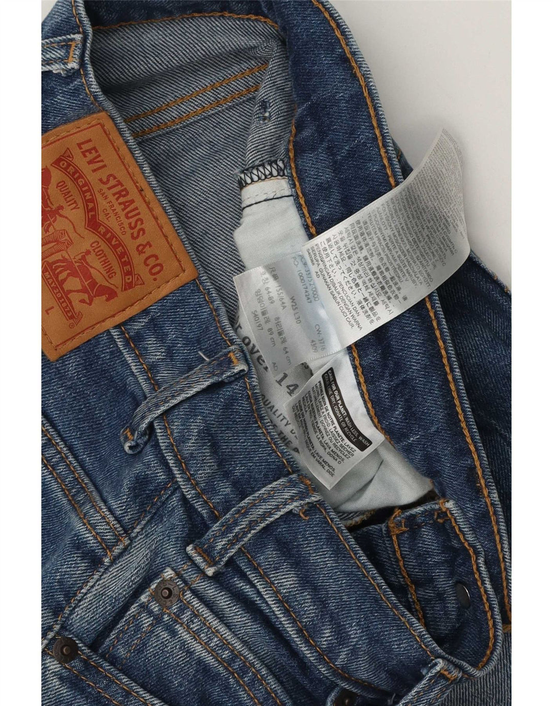 Jeans dritti Levi's 505 da donna W25 L30 cotone blu