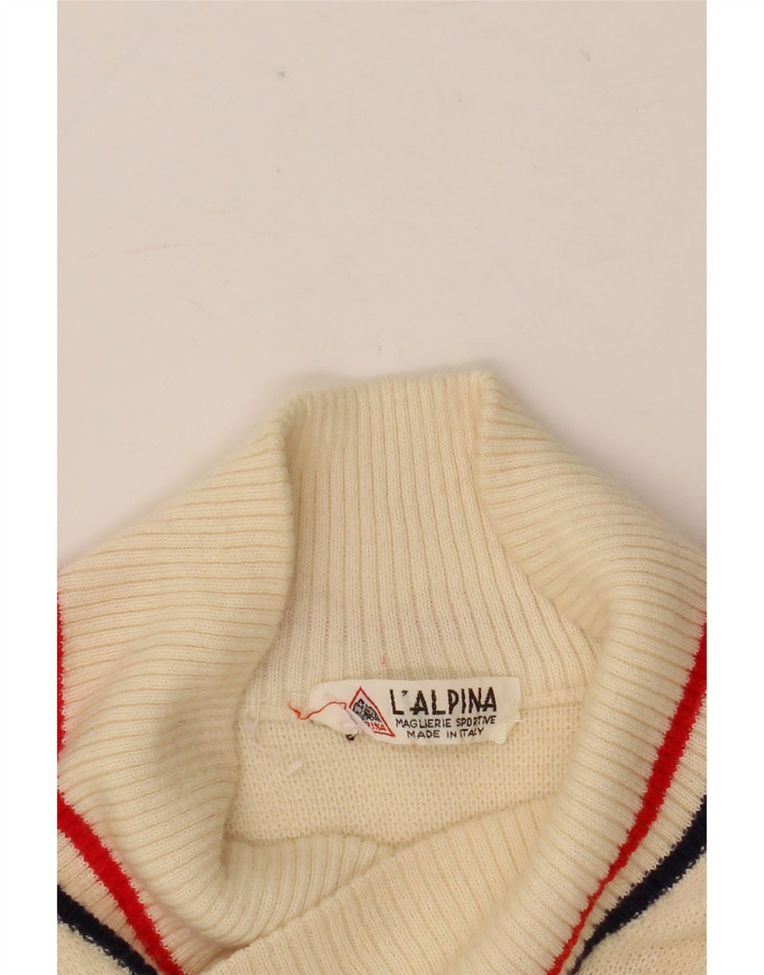 AUSTRALIAN L'ALPINA Maglione da donna con scollo a V UK 12 Medio Bianco sporco