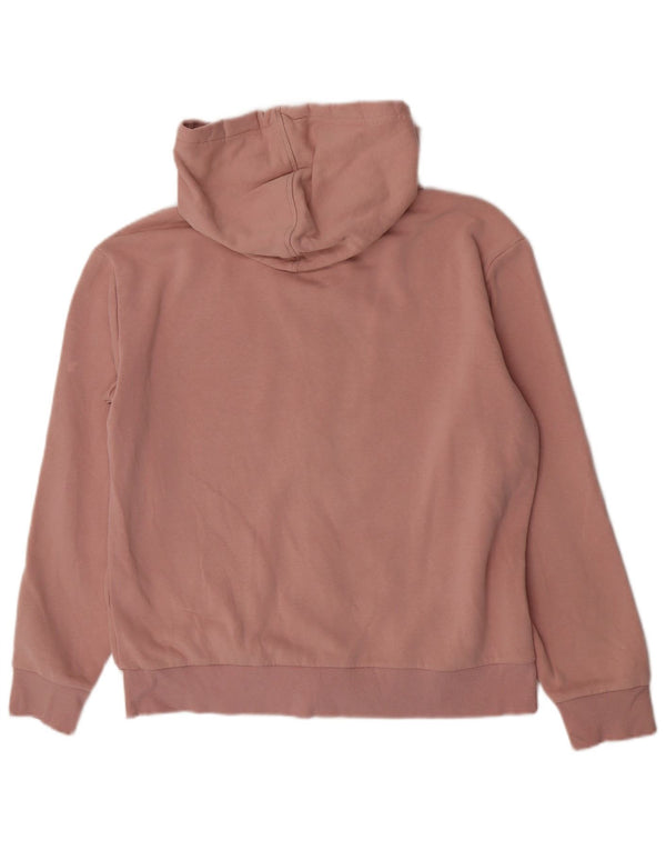 Felpa con cappuccio e zip da donna Diadora UK 16 grande cotone rosa