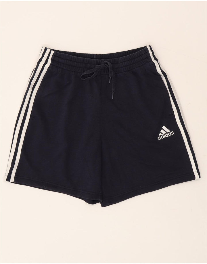 Pantaloncini sportivi da uomo Adidas medi in cotone blu navy