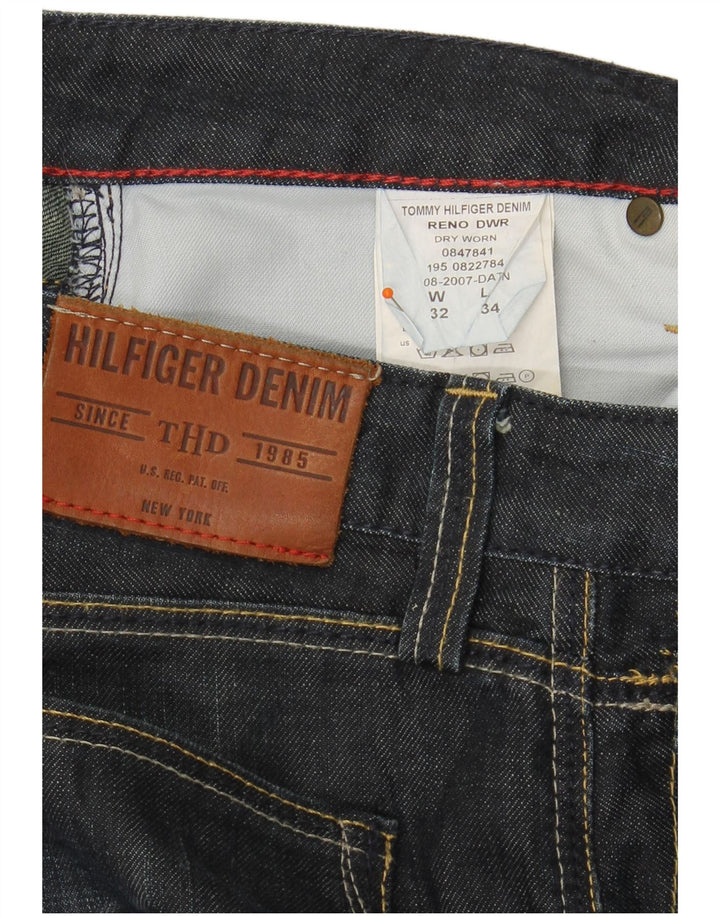 TOMMY HILFIGER Jeans dritti da uomo W32 L34 cotone blu navy