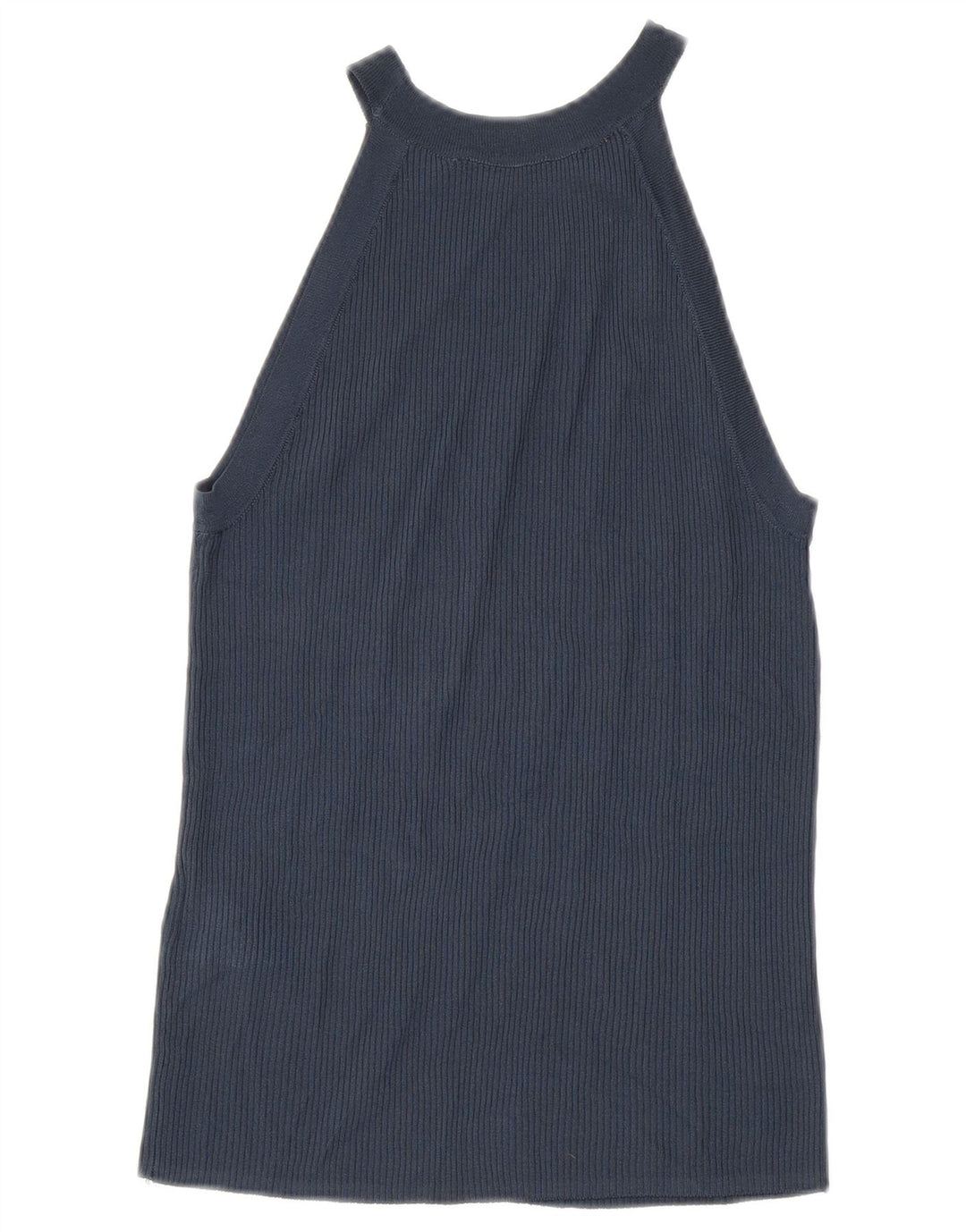 Top alla caviglia da donna Zara UK 8 piccolo in viscosa blu navy