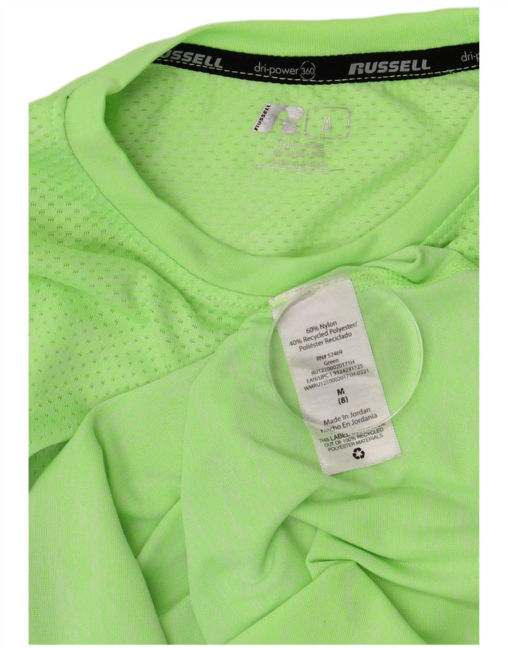 Maglietta Russell Athletic da bambino Dri-Power 7-8 anni in nylon verde medio