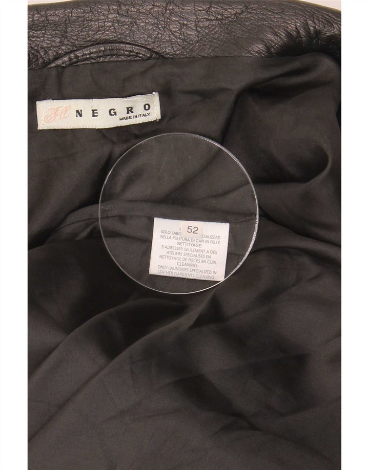 Giacca in pelle vintage da uomo IT 52 XL Nera