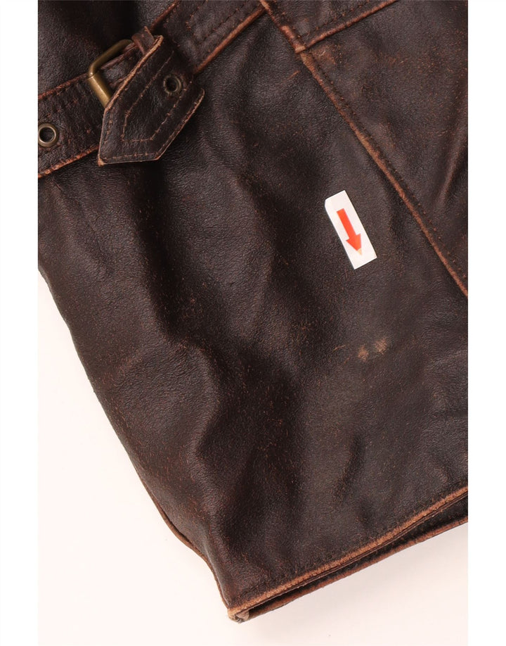 Giacca in pelle da uomo Dallas UK 42 XL in pelle marrone