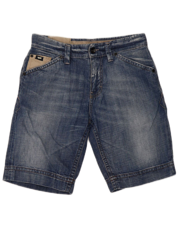 Pantaloncini di jeans da uomo Gas W29 piccoli in cotone blu