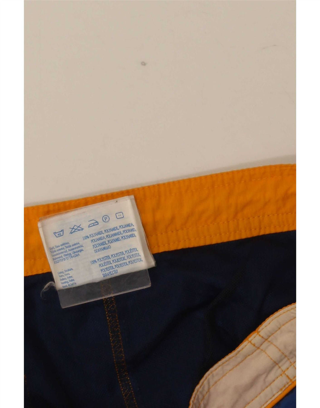 Pantaloncini da bagno da uomo Champion Medium blu navy color block in poliammide