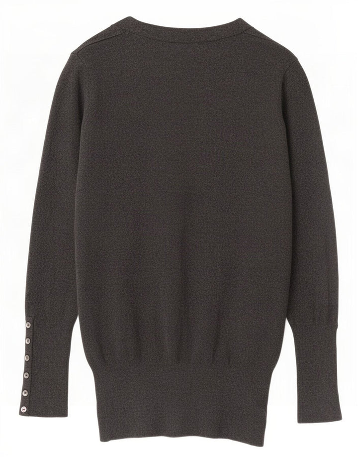 Maglione cardigan da donna Zara UK 10 piccolo rayon grigio