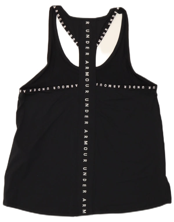 Canottiera grafica Under Armour da donna Heat Gear UK 14 poliestere nero medio