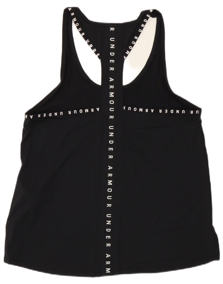 Canottiera grafica Under Armour da donna Heat Gear UK 14 poliestere nero medio