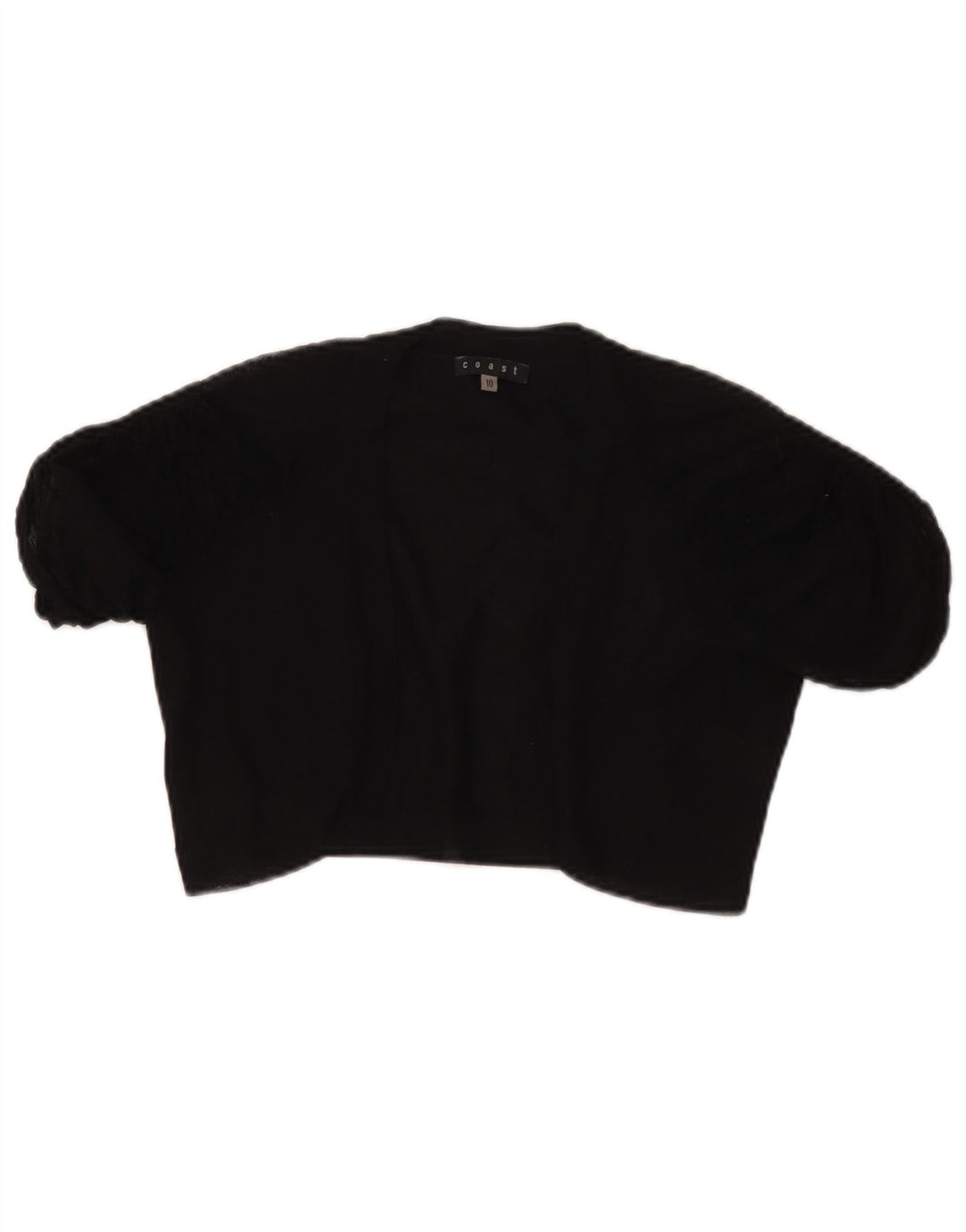 Top Bolero trasparente da donna Coast UK 10 piccolo in viscosa nera