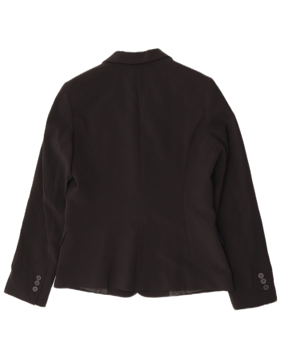 Giacca blazer da donna a 1 bottone e 1 bottone Benetton UK 12 media nera classica