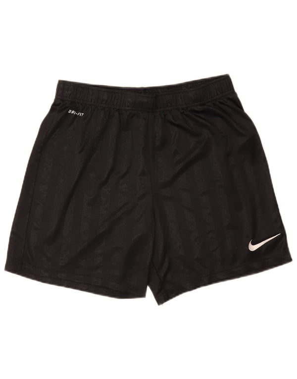 Pantaloncini sportivi Nike Dri Fit da uomo in poliestere a righe nere medie