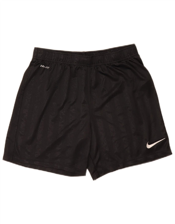 Pantaloncini sportivi Nike Dri Fit da uomo in poliestere a righe nere medie