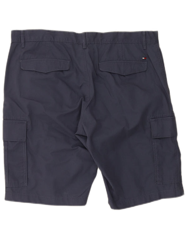 Pantaloncini cargo da uomo Tommy Hilfiger W38 XL cotone blu navy