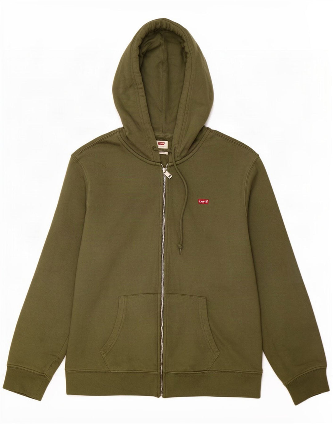 Maglione con cappuccio e zip standard da uomo Levi's, grande, in cotone kaki