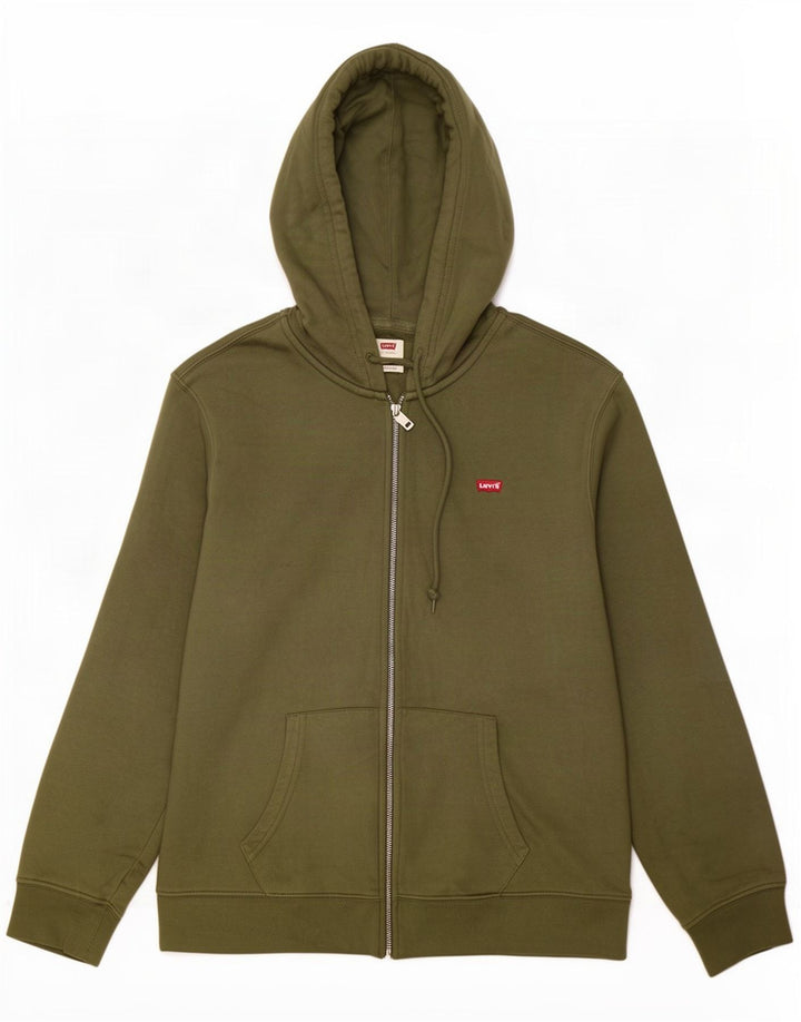 Maglione con cappuccio e zip standard da uomo Levi's, grande, in cotone kaki