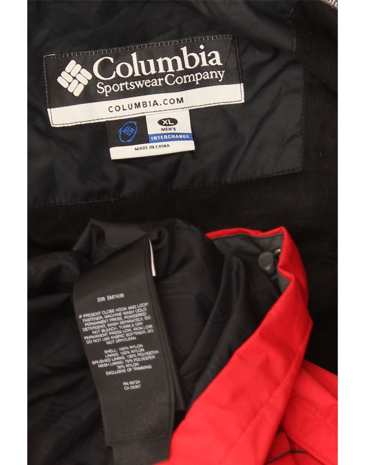 Giacca a vento Columbia Interchange da uomo UK 42 XL Blocco colore rosso