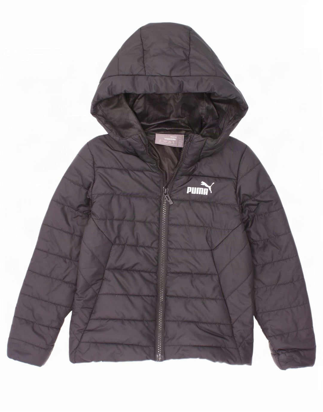Giacca imbottita con cappuccio Puma da bambino 5-6 anni in poliestere nero
