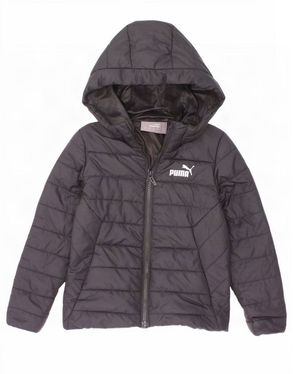 Giacca imbottita con cappuccio Puma da bambino 5-6 anni in poliestere nero
