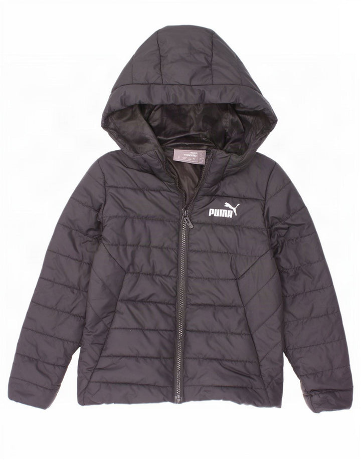 Giacca imbottita con cappuccio Puma da bambino 5-6 anni in poliestere nero