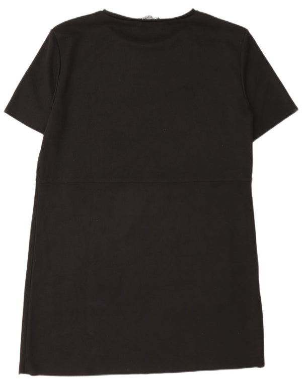 Abito T-shirt da donna Zara UK 16 grande poliestere nero