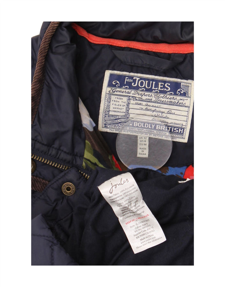 Soprabito trapuntato da donna Joules UK 12 cotone medio blu navy