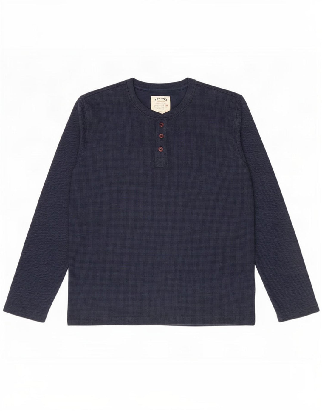 Top da uomo Fat Face a maniche lunghe in cotone blu navy medio