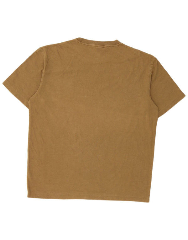 T-shirt da uomo Champion Top in cotone kaki medio