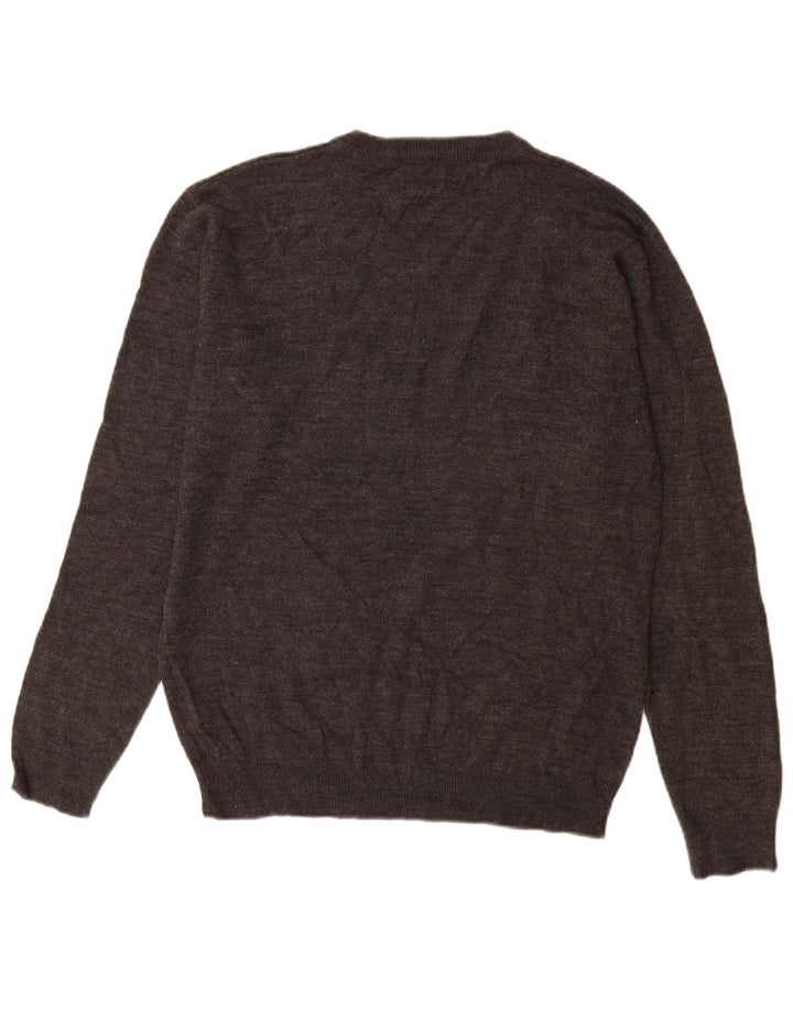 Maglione da uomo con scollo a V Pierre Cardin grande acrilico grigio