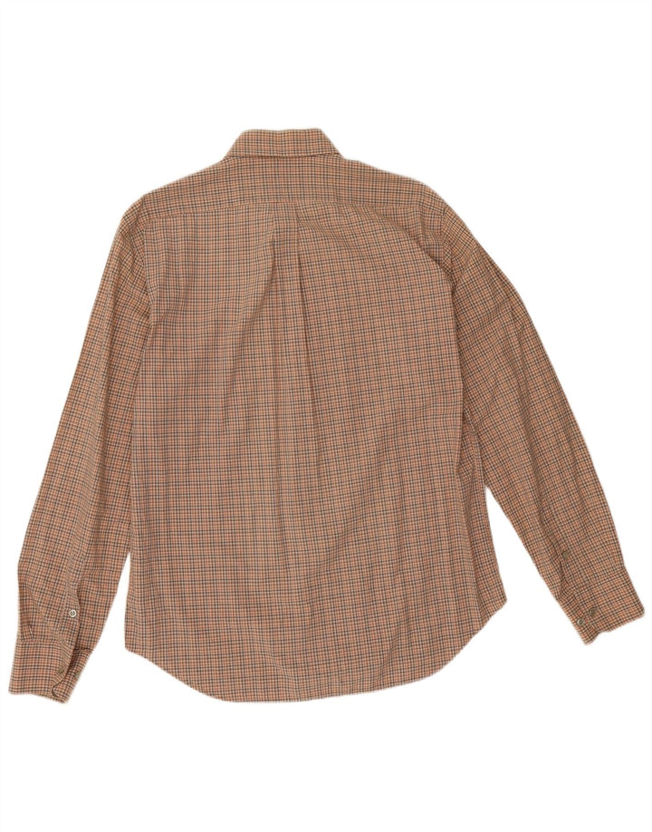 Camicia da uomo Regular Fit Marlboro Classics, motivo a quadri marroni grandi