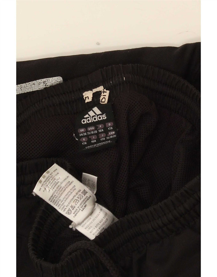 Pantaloni della tuta da ragazzo Adidas 15-16 anni in poliestere nero