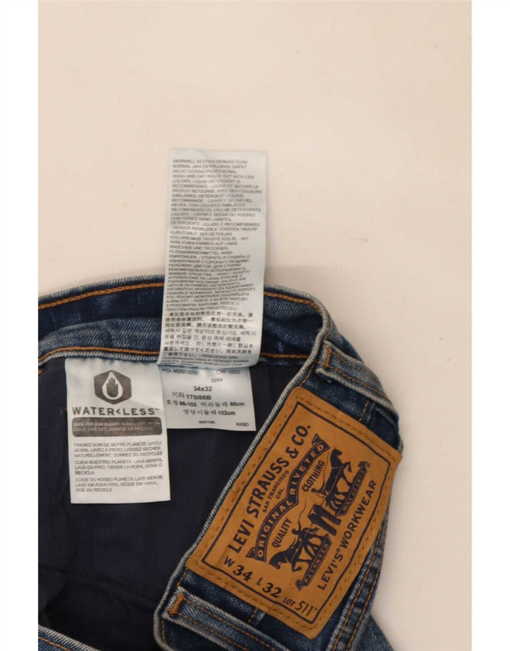 Jeans Levi's Uomo 511 Slim W34 L32 Cotone Blu