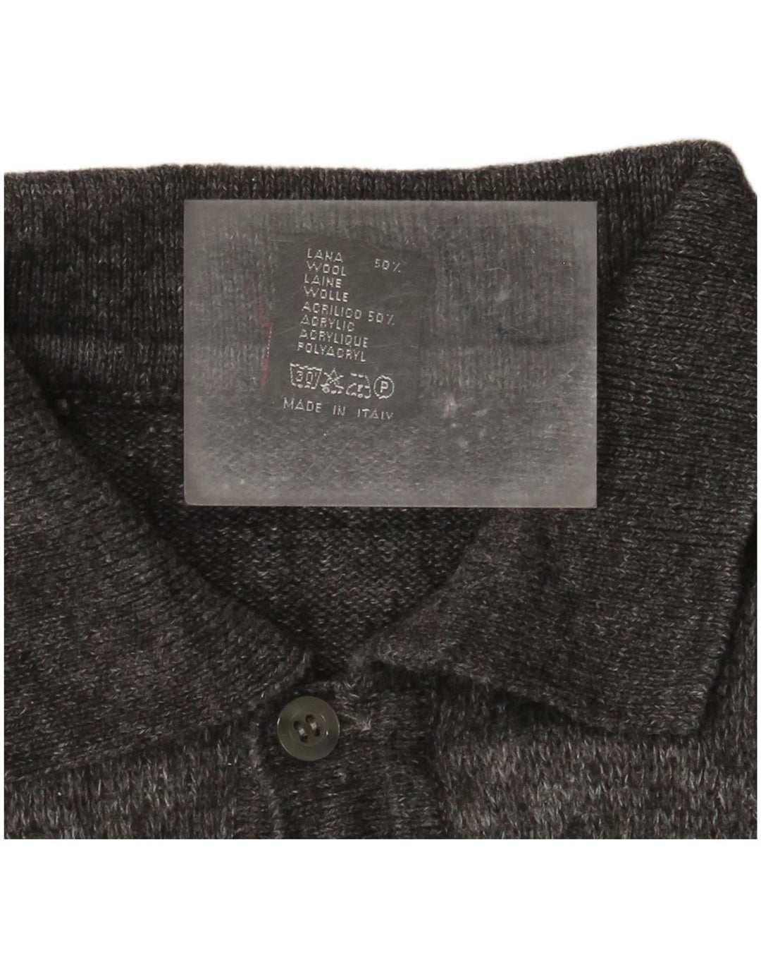 Maglione da uomo Rinaldi con collo alto, lana grigio medio a rombi/diamante
