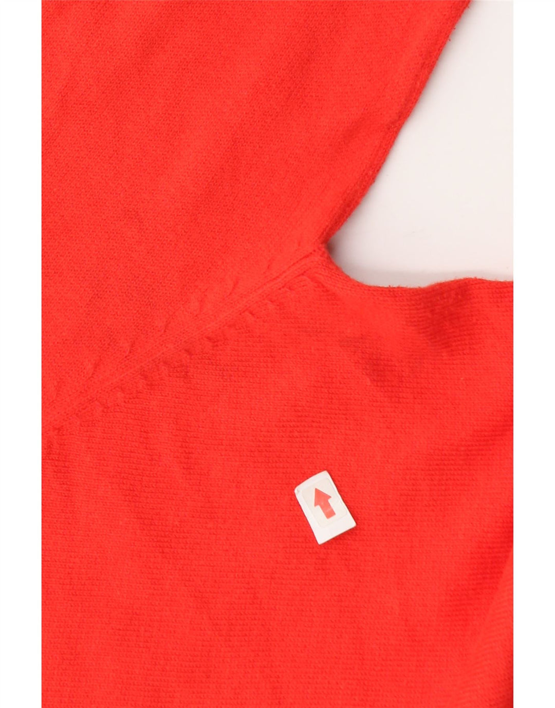Maglione maglione con scollo a V da donna Zara UK 12 cotone rosso medio