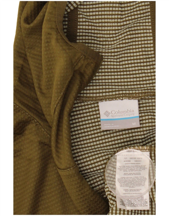 Maglione con cappuccio e zip Columbia da uomo in poliestere medio kaki