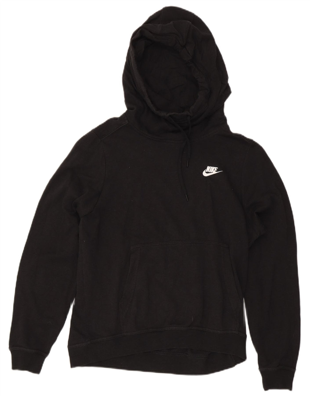 Maglia con cappuccio da donna Nike UK 12 cotone nero medio