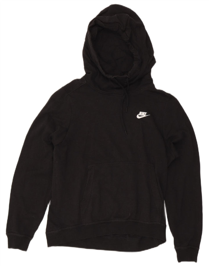 Maglia con cappuccio da donna Nike UK 12 cotone nero medio