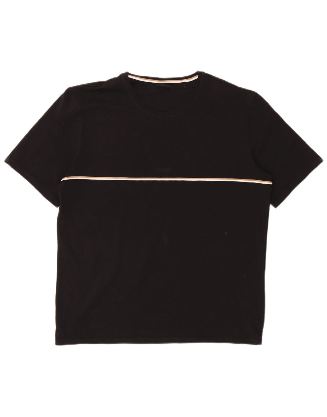 T-shirt da uomo Hugo Boss Top in cotone nero medio