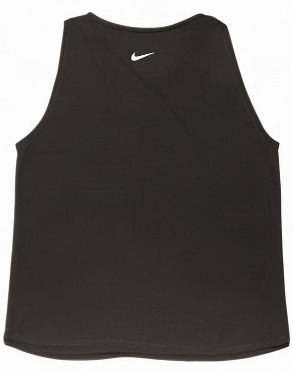 T-shirt grafica da running da donna Nike UK 12 Medium Nero Poliestere Sports