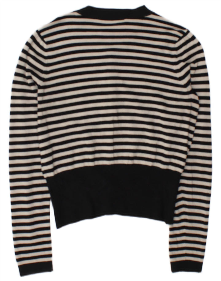 Maglione cardigan da donna Coast UK 12 Viscosa a righe nere medie
