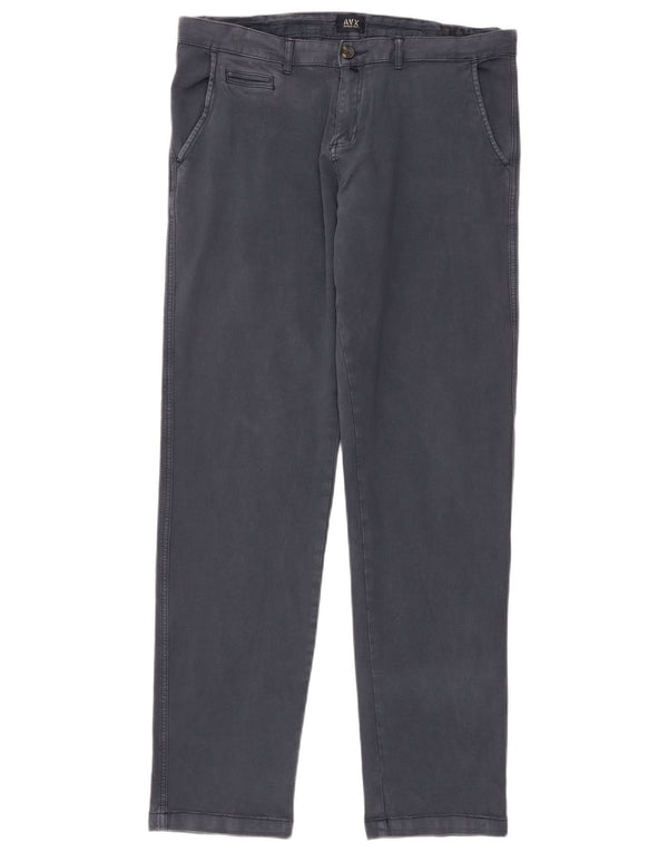 Pantaloni chino slim fit da uomo Avirex W36 L34 cotone blu navy
