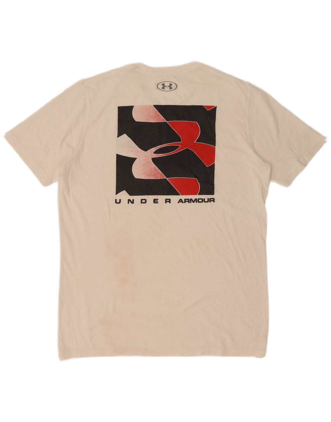 Maglietta grafica da uomo Under Armour Heat Gear Top bianco medio