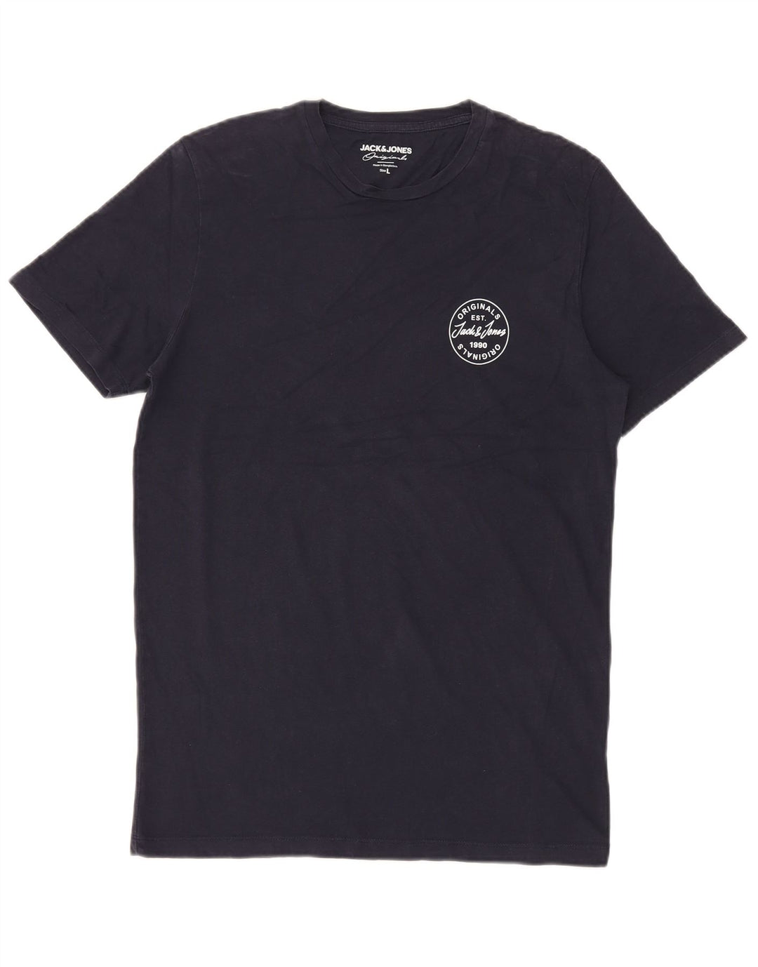 Jack & Jones T-shirt da uomo Top Large in cotone blu navy