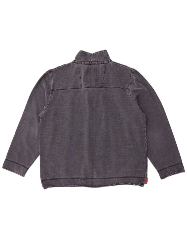 Crew Clothing Felpa con collo con zip da uomo Maglione 2XL Cotone blu navy