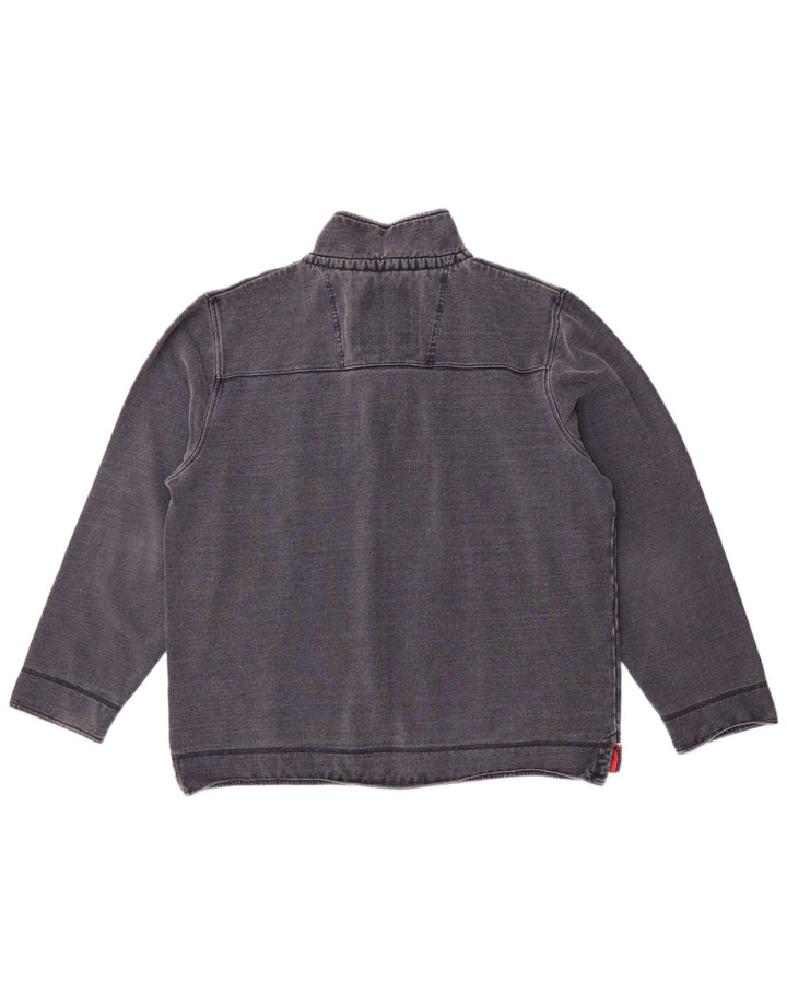 Crew Clothing Felpa con collo con zip da uomo Maglione 2XL Cotone blu navy